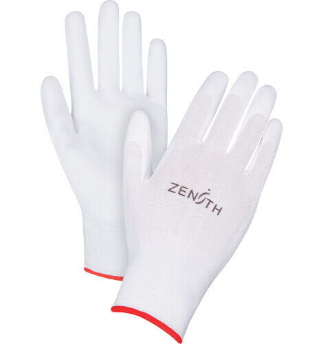 Zenith Safety Products Lightweight Palm Coated Gloves, X-Large/10, Polyurethane Coating, 13 Gauge, Polyester Shell
