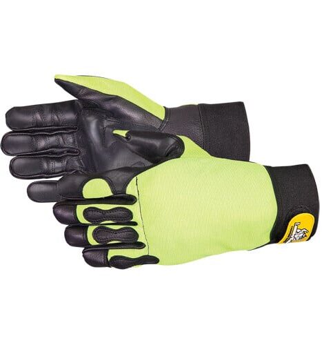 Superior Glove Works Endura® Hi-Viz Chainsaw Gloves, Size Large/9, Kevlar® Shell