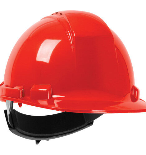 Dynamic Safety Whistler™ Hardhat, Ratchet Suspension - High Visibility Red