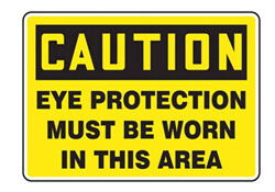 Caution Eye Protection Sign