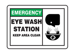 Emergency Eye Wash Station Sign