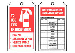 Fire Extinguisher Tags