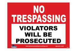 NO TRESPASSING SIGN
