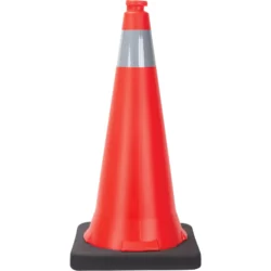 Traffic Cone, 28", Orange, 4" Reflective Collar(s)