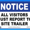 Notice All Visitors Must Report To Site Office - PSCI-0003 - Image 2