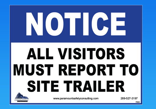 Notice All Visitors Must Report To Site Office - PSCI-0003 - Image 2